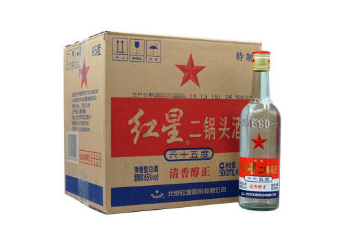65度北京红星二锅头酒新版白瓶12瓶整箱价格？