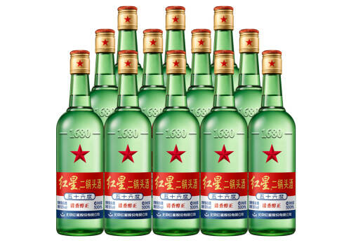 56度北京红星二锅头酒大二12瓶整箱价格？