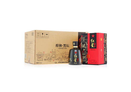 52度北京红星百年酒醇和黑坛6瓶整箱价格？