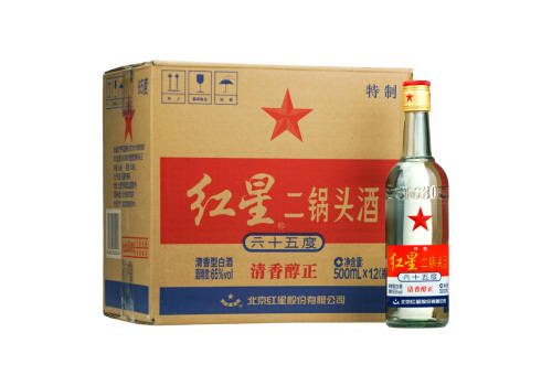 65度北京红星二锅头酒特制大二白酒12瓶整箱价格？