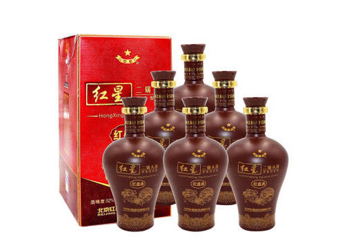 52度北京红星红盛典二锅头酒2014年老酒6瓶整箱价格？