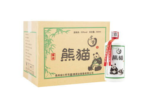 53度贵州茅台镇芈醤熊猫酒500mlx6瓶整箱价格？