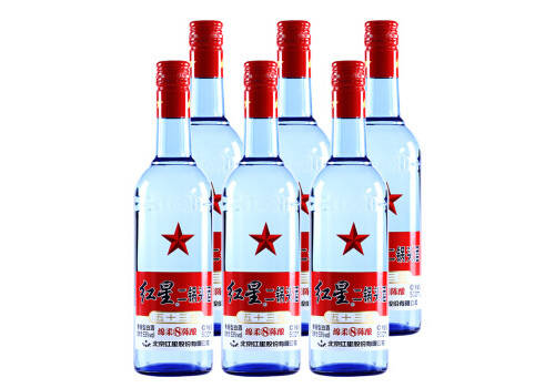 53度北京红星二锅头酒蓝瓶绵柔8陈酿6瓶整箱价格？