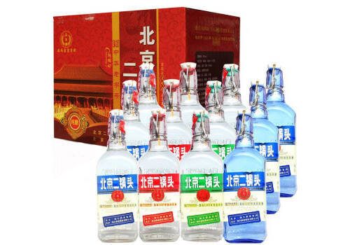 42度永丰牌北京二锅头出口型小方瓶四色混500mlx12瓶整箱价格？