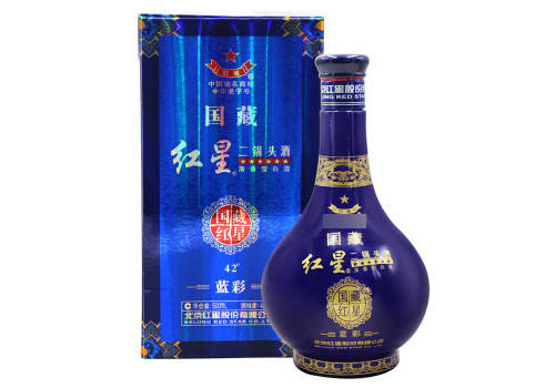 42度北京红星二锅头酒蓝彩清香型白酒500ml多少钱一瓶？