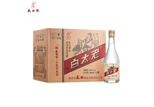 45度太白酒老太白凤香型白酒光瓶480mlx12瓶整箱价格？