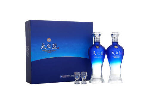 52度洋河蓝色经典天之蓝白酒480mlx2瓶礼盒装价格多少钱？