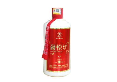 53度贵州茅台镇酱悦坊v5酱香型白酒500ml市场价多少钱一瓶？