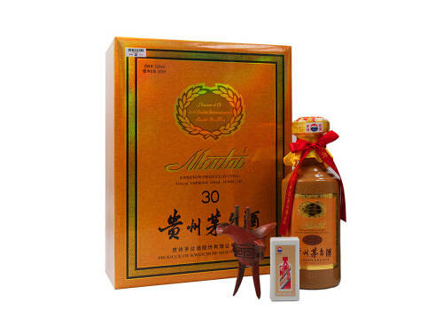 53度贵州茅台酒三十年酱香型白酒500mlx6瓶整箱价格？