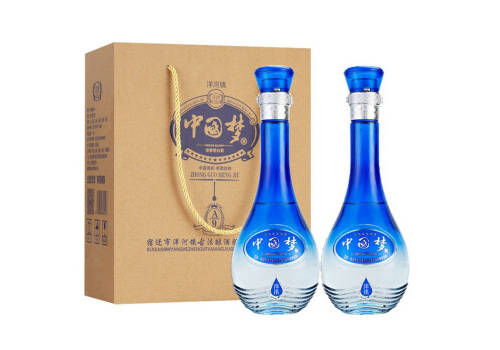 52度洋洺A9中国梦酒蓝色半透明480mlx2瓶礼盒装价格多少钱？
