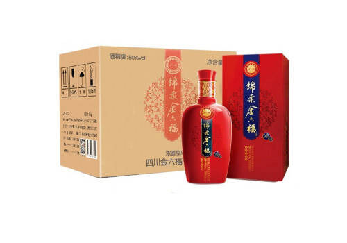 50度金六福绵柔鸿运白酒6瓶整箱市场价多少钱？