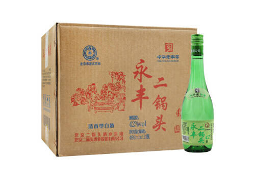 42度永丰牌北京二锅头酒光瓶清雅绿波500mlx12瓶整箱价格？