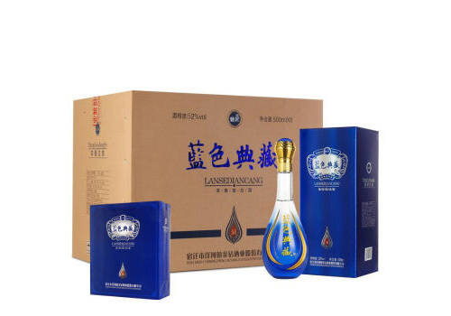 52度江苏洋河镇金钻酒业蓝色典藏A6浓香型白酒500mlx6瓶整箱价格？