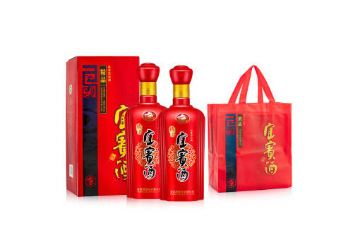 52度四川宜宾酒精品浓香型白酒500mlx2瓶礼盒装价格多少钱？
