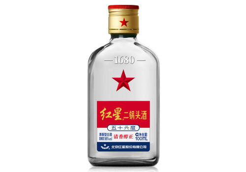 56度北京红星二锅头酒小二白扁瓶100ml多少钱一瓶？