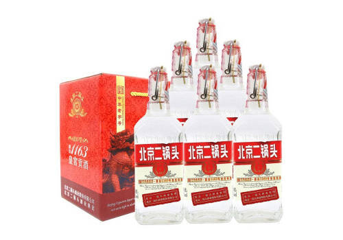 42度永丰牌北京二锅头出口小方瓶经典红标500mlx6瓶整箱价格？