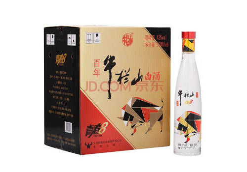 42度北京牛栏山百年牛栏山炫彩青春8浓香型白酒500mlx6瓶整箱价格？