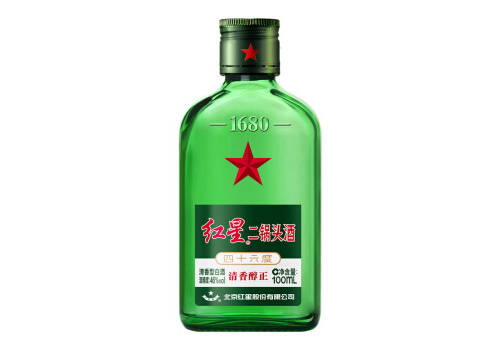 46度北京红星二锅头酒小二绿扁瓶100ml多少钱一瓶？