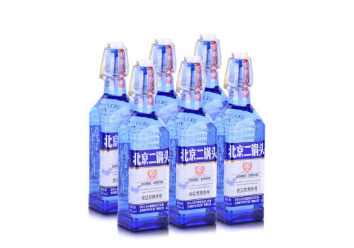 42度方庄北京二锅头白酒出口型国际版蓝瓶450mlx6瓶整箱价格？