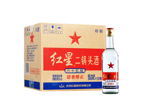 65度北京红星二锅头酒特制白瓶12瓶整箱价格？