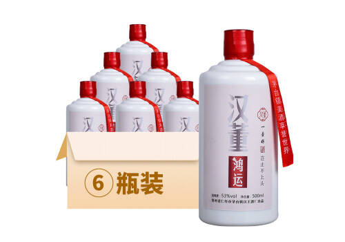 53度贵州茅台镇汉董鸿运酱香型白酒6瓶多少钱一瓶？