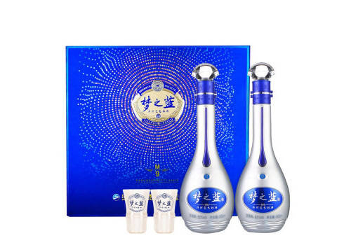 52度洋河蓝色经典梦之蓝M9白酒500mlx2瓶礼盒装价格多少钱？