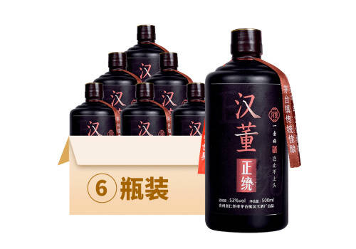 53度贵州茅台镇汉董酒正统酱香型白酒6瓶整箱市场价多少钱？