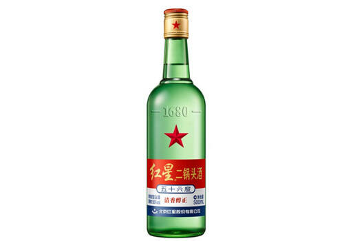 56度北京红星二锅头绿瓶大二清香型白酒500ml多少钱一瓶？