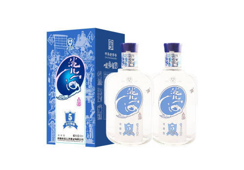 52度洮儿河酒蓝色豪情五年陈酿粮食酒2瓶礼盒装市场价格多少钱？