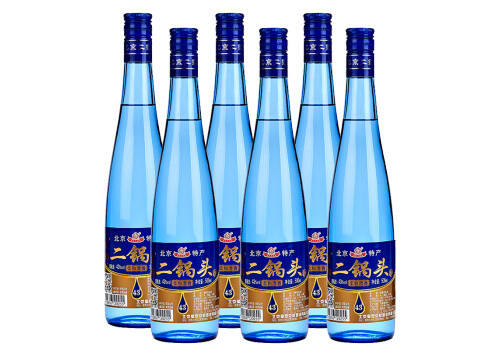 43度京都二锅头蓝瓶柔和500mlx6瓶整箱价格？