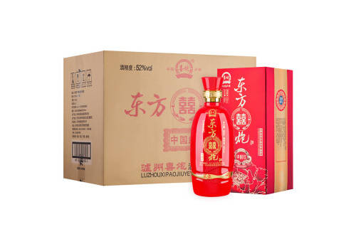 52度东方喜炮中国红喜酒500mlx6瓶整箱市场价多少钱？
