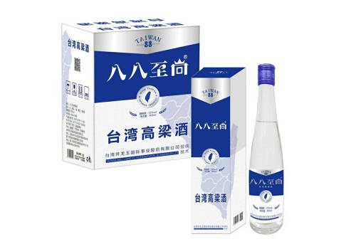 52度八八至尚台湾风味高粱酒蓝色盒403mlx6瓶整箱市场价多少钱？