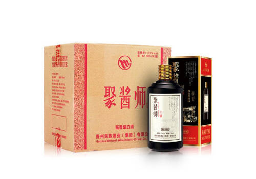 53度贵州茅台镇聚酱师匠人酱香型白酒500mlx6瓶整箱价格？