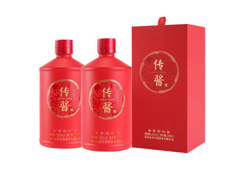 53度贵州金沙古酒传酱·红传酱500mlx2瓶礼盒装价格多少钱？