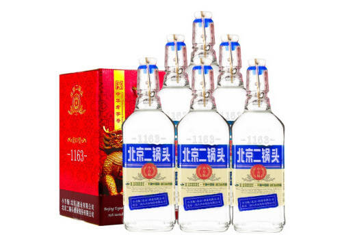 42度永丰牌北京二锅头酒出口型小方瓶蓝标500mlx6瓶整箱价格？