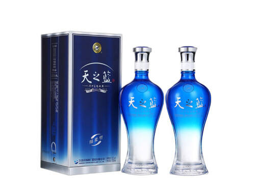 52度江苏洋河蓝色经典天之蓝浓香型白酒1000mlx2瓶礼盒装价格多少钱？