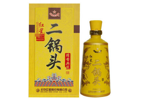 53度北京红星清香典范黄盒黄龙清香型白酒500ml多少钱一瓶？