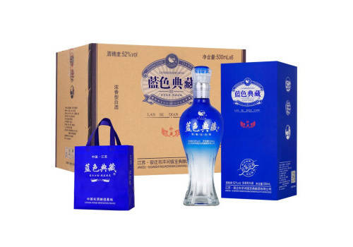52度古山河洋河镇蓝色典藏白酒500mlx6瓶整箱市场价多少钱？