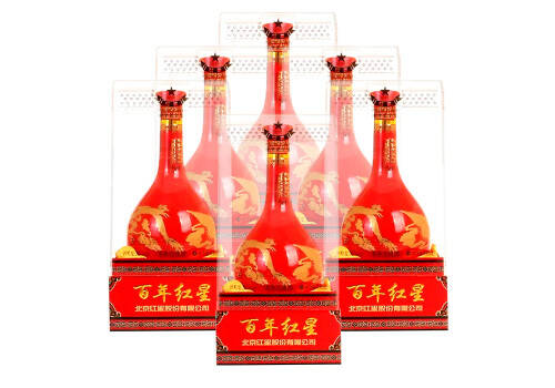 38度北京红星二锅头酒百年红瓷瓶6瓶整箱价格？