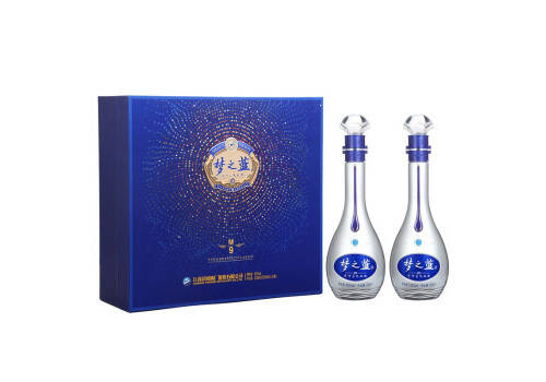 45度洋河蓝色经典梦之蓝M9白酒500mlx2瓶礼盒装价格多少钱？