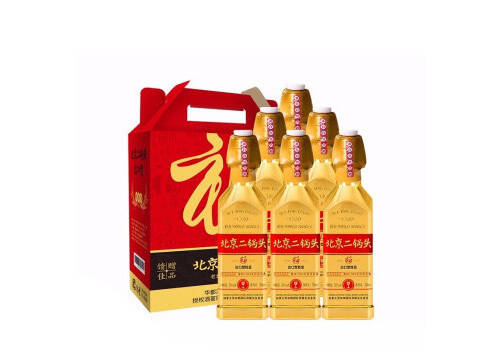 50度华都北京二锅头酒出口型金瓶小方瓶炫金瓶6瓶整箱价格？