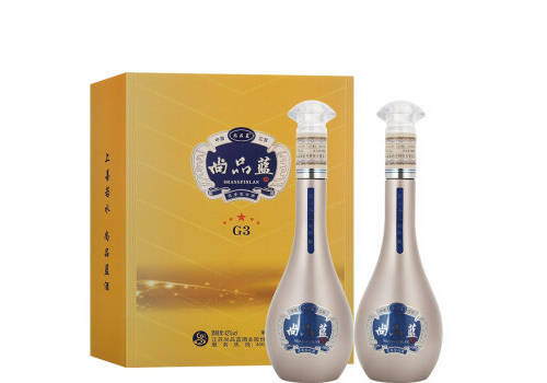42度洋河镇尚品蓝G3浓香型白酒500mlx2瓶礼盒装价格多少钱？