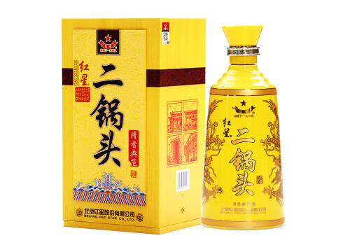 53度北京红星二锅头酒清香典范黄龙黄盒500ml多少钱一瓶？