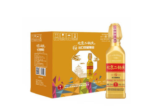 42度华都北京二锅头酒出口型金瓶小方瓶耀金瓶12瓶整箱价格？