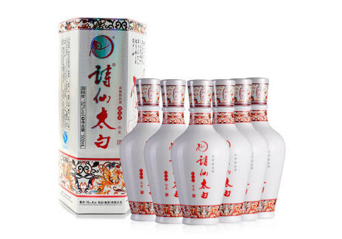 52度诗仙太白彩瓷浓香型白酒500mlx6瓶整箱价格？