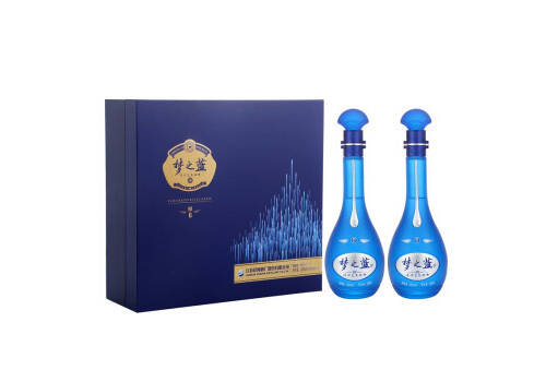 45度洋河蓝色经典梦之蓝M6白酒500mlx2瓶礼盒装价格多少钱？