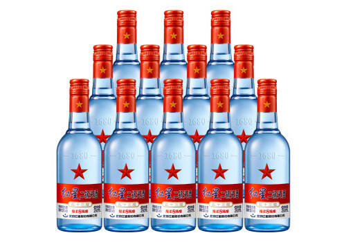 53度北京红星二锅头酒蓝瓶八年陈酿250mlx12瓶整箱价格？