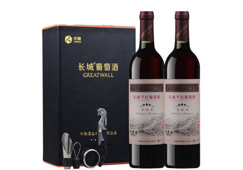 国产长城GreatWall二星解百纳干红葡萄酒750mlx2瓶礼盒装价格多少钱？