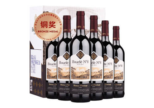 南非布可丽8号2016年赤霞珠梅洛干红葡萄酒750mlx2瓶礼盒装价格多少钱？