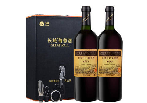 国产长城GreatWall长城三星赤霞珠干红葡萄酒750mlx2瓶礼盒装价格多少钱？